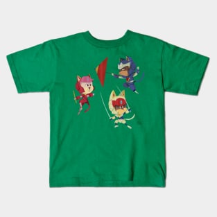 Samurai Pizza Cats Kids T-Shirt